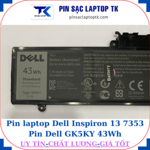 Pin Dell Inspiron 13 7353 Pin Dell GK5KY 43Wh
