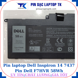 Pin Dell Inspiron 14 7437 Pin Dell F7HVR 58Wh