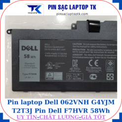 Pin Dell 062VNH G4YJM T2T3J Pin Dell F7HVR 58Wh