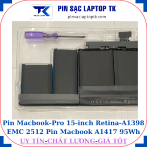 Pin Macbook Pro 15-inch Retina A1398 EMC 2512 Pin Macbook A1417 95Wh