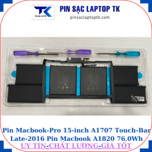 Pin Macbook Pro 15-inch A1707 Touch Bar Late 2016 Pin Macbook A1820 76.0Wh