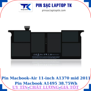 Pin Macbook Air 11 inch A1370 mid 2011 Pin Macbook A1495 38.75Wh