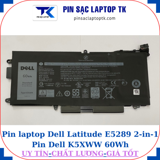 Pin Dell Latitude E5289 2-in-1 Pin Dell K5XWW 60Wh