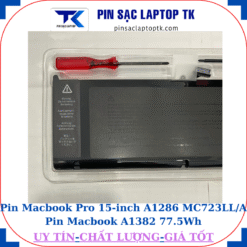 Pin Macbook Pro 15 inch A1286 MC723LL/A Pin Macbook A1382 77.5Wh