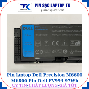 Pin Dell Precision M6600 M6800 Pin Dell FV993 97Wh