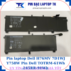 Pin Dell Dell H76MV 7D1WJ Y758W Pin Dell TOTRM-61Wh 245RR-91Wh