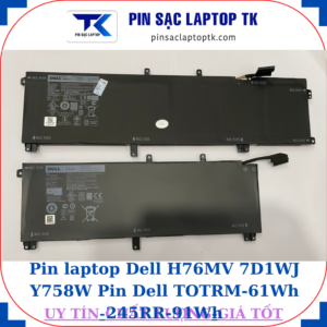 Pin Dell Dell H76MV 7D1WJ Y758W Pin Dell TOTRM-61Wh 245RR-91Wh