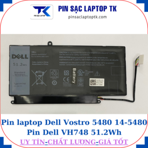 Pin Dell Vostro 5480 14-5480 Pin Dell VH748 51.2Wh