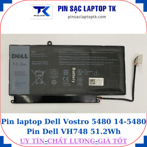 Pin Dell Vostro 5480 14-5480 Pin Dell VH748 51.2Wh