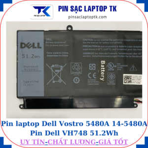 Pin Dell Vostro 5480A 14-5480A Pin Dell VH748 51.2Wh