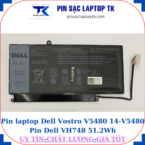 Pin Dell Vostro V5480 14-V5480 Pin Dell VH748 51.2Wh