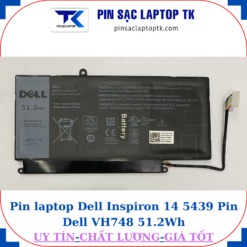Pin Dell Inspiron 14 5439 Pin Dell VH748 51.2Wh