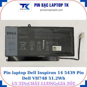 Pin Dell Inspiron 14 5439 Pin Dell VH748 51.2Wh