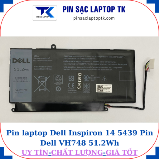 Pin Dell Inspiron 14 5439 Pin Dell VH748 51.2Wh