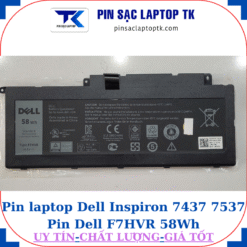 Pin Dell Inspiron 7437 7537 Pin Dell F7HVR 58Wh