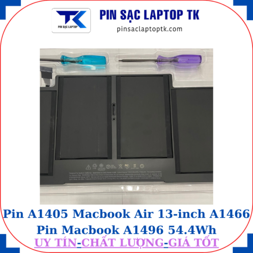 Pin A1405 dùng Macbook-Air 13 inch A1466 Pin Macbook A1496-54.4Wh