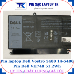 Pin Dell Vostro 5480 14-5480 Pin Dell VH748 51.2Wh