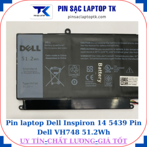 Pin Dell Inspiron 14 5439 Pin Dell VH748 51.2Wh