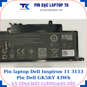 Pin Dell Inspiron 11 3153 Pin Dell GK5KY 43Wh