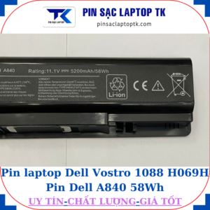 Pin Dell Vostro 1088 H069H Pin Dell A840 58Wh