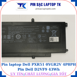 Pin Dell PXR51 0YGR2V 4P8PH Pin Dell D2VF9 43Wh