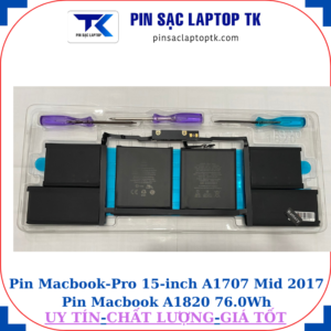 Pin Macbook Pro 15 inch A1707 Mid 2017 Pin Macbook A1820 76.0Wh