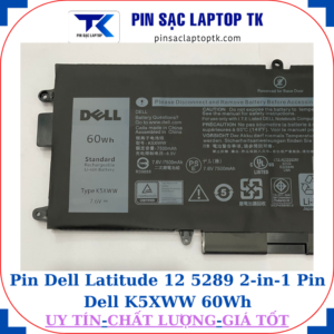 Pin Dell Latitude 12-5289 2 in 1 Pin Dell K5XWW 60Wh