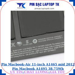 Pin Macbook Air 11 inch A1465 mid 2013 Pin Macbook A1495 38.75Wh