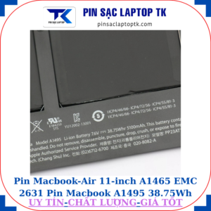 Pin Macbook Air 11 inch A1465 EMC 2631 Pin Macbook A1495 38.75Wh