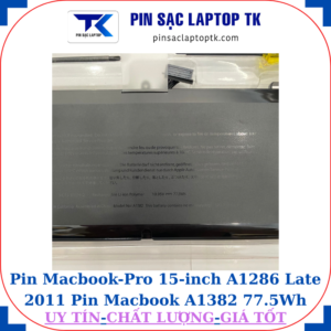 Pin Macbook Pro 15 inch A1286 Late 2011 Pin Macbook A1382 77.5Wh
