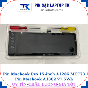 Pin Macbook Pro 15 inch A1286 MC723 Pin Macbook A1382 77.5Wh