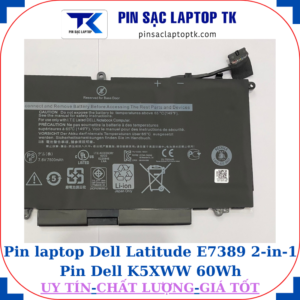 Pin Dell Latitude E7389 2-in-1 Pin Dell K5XWW 60Wh