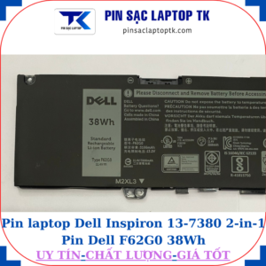 Pin Dell Inspiron 13-7380 2-in-1 Pin Dell F62G0 38Wh
