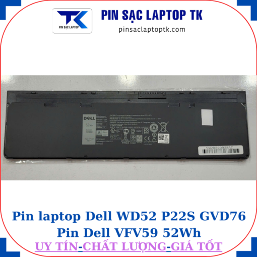 Pin Dell WD52 P22S GVD76 Pin Dell VFV59 52Wh