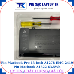 Pin Macbook Pro 13 inch A1278 EMC 2419 Pin Macbook A1322 63.5Wh