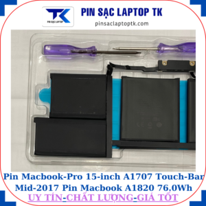 Pin Macbook Pro 15-inch A1707 Touch Bar Mid-2017 Pin Macbook A1820 76.0Wh