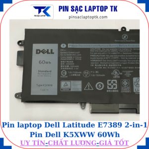 Pin Dell Latitude E7389 2-in-1 Pin Dell K5XWW 60Wh