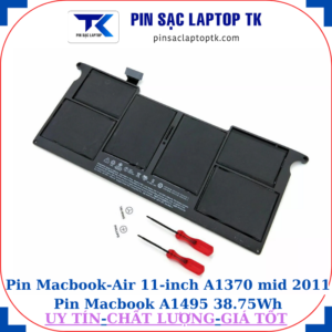 Pin Macbook Air 11 inch A1370 mid 2011 Pin Macbook A1495 38.75Wh