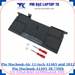 Pin Macbook Air 11 inch A1465 mid 2013 Pin Macbook A1495 38.75Wh