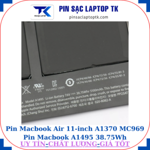 Pin Macbook Air 11 inch A1370 MC969 Pin Macbook A1495 38.75Wh