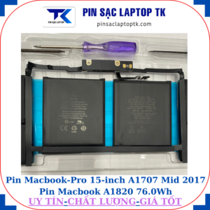 Pin Macbook Pro 15 inch A1707 Mid 2017 Pin Macbook A1820 76.0Wh