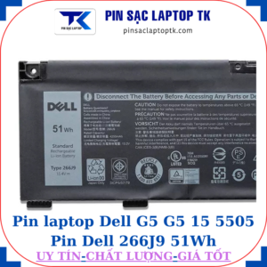 Pin Dell G5 15 5505 Pin Dell 266J9 51Wh