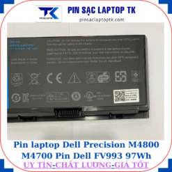 Pin Dell Precision M4800 M4700 Pin Dell FV993 97Wh