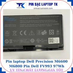Pin Dell Precision M6600 M6800 Pin Dell FV993 97Wh