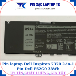 Pin Dell Inspiron 7370 2-in-1 Pin Dell F62G0 38Wh