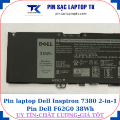 Pin Dell Inspiron 7380 2-in-1 Pin Dell F62G0 38Wh