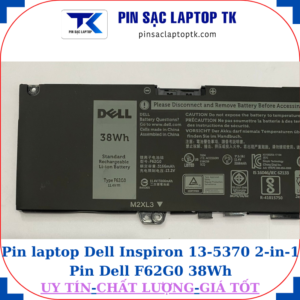 Pin Dell Inspiron 13-5370 2-in-1 Pin Dell F62G0 38Wh