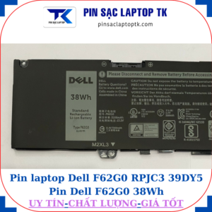 Pin Dell F62G0 RPJC3 39DY5 Pin Dell F62G0 38Wh