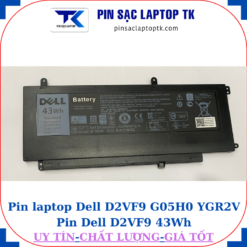 Pin Dell D2VF9 G05H0 YGR2V Pin Dell D2VF9 43Wh