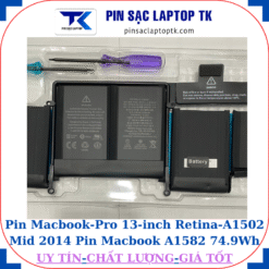 Pin Macbook Pro 13-inch Retina A1502 Mid 2014 Pin Macbook A1582 74.9Wh